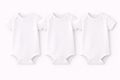 3-Pack Short Sleeve Bodysuits - All White