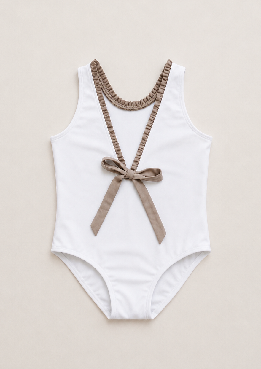 GIRLS - Classic Ruffle Bow One-Piece