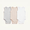 3-Pack Sleeveless Ribbed Bodysuits