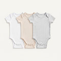 3-Pack Short Sleeve Ribbed Bodysuits