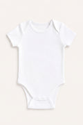 Short Sleeve Bodysuit - All White