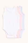 3-Pack Sleeveless Ribbed Bodysuits